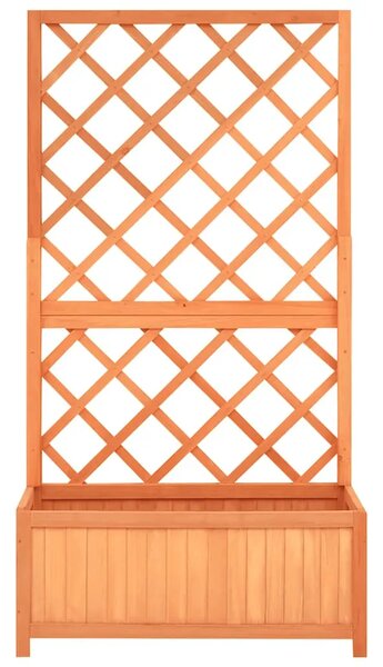 Sadilica s rešetkom smeđa 70x30x135 cm od masivne jelovine - Smeđa 70 x 30 x 135 cm 1 Smeđa