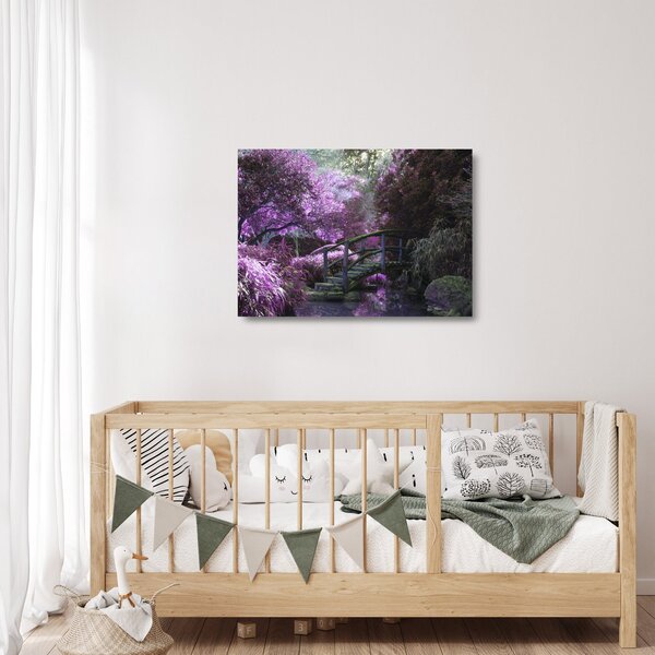 Staklena slika - Mistični vrt (70x50 cm)
