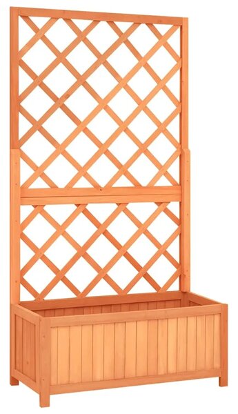 Sadilica s rešetkom smeđa 70x30x135 cm od masivne jelovine - Smeđa 70 x 30 x 135 cm 1 Smeđa