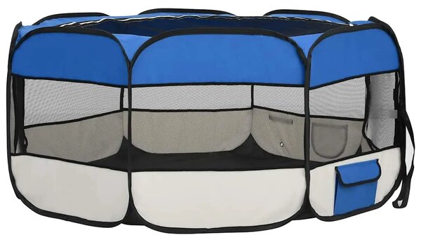 Sklopiva ogradica za pse s torbom plava 145 x 145 x 61 cm - Plava 145 x 145 x 61 cm 1 Plava