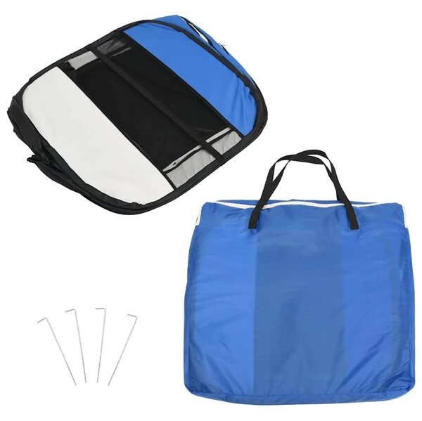 Sklopiva ogradica za pse s torbom plava 145 x 145 x 61 cm - Plava 145 x 145 x 61 cm 1 Plava