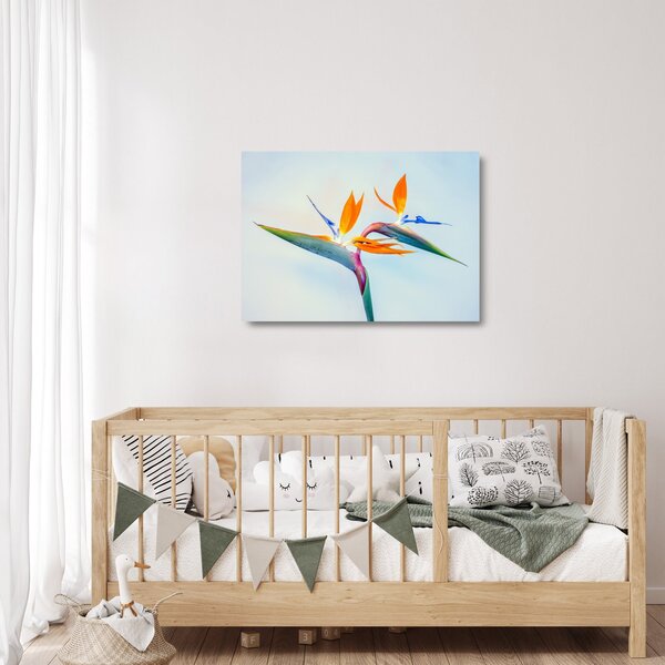 Staklena slika cvijeta Strelicije (70x50 cm)