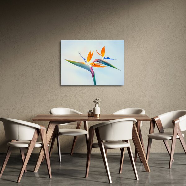 Staklena slika cvijeta Strelicije (70x50 cm)