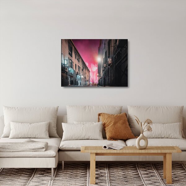 Staklena slika vatrometa u Marseilleu (70x50 cm)