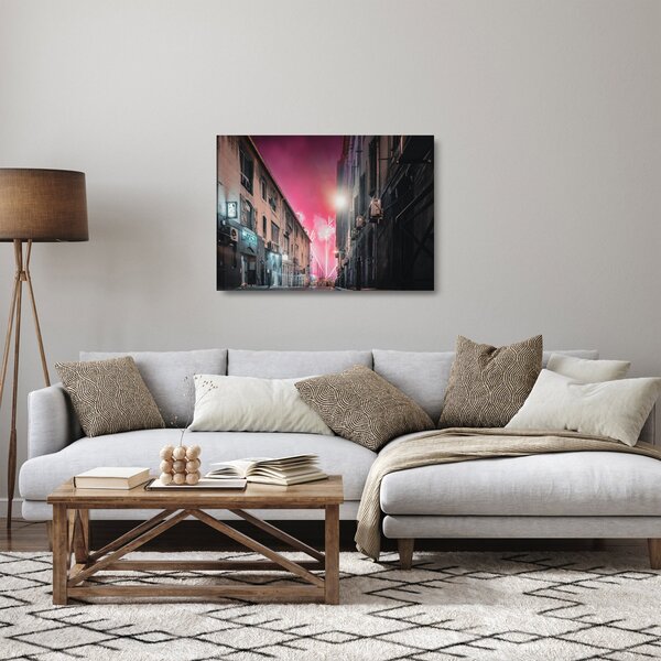 Staklena slika vatrometa u Marseilleu (70x50 cm)