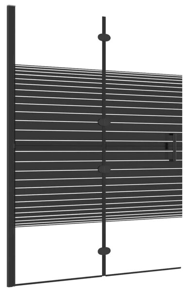 Sklopiva pregrada za tuš ESG 100 x 140 cm crna - 100 x 140 cm 100 x 140 cm