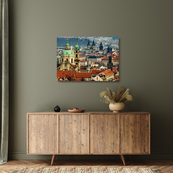 Staklena slika - Panorama Praga (70x50 cm)