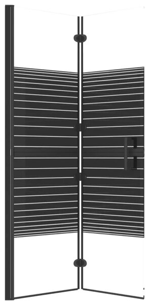 Sklopiva pregrada za tuš ESG 80 x 140 cm crna - 80 x 140 cm 80 x 140 cm