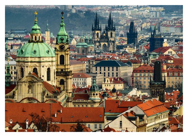 Staklena slika - Panorama Praga (70x50 cm)