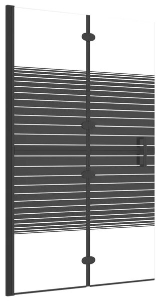 Sklopiva pregrada za tuš ESG 80 x 140 cm crna - 80 x 140 cm 80 x 140 cm