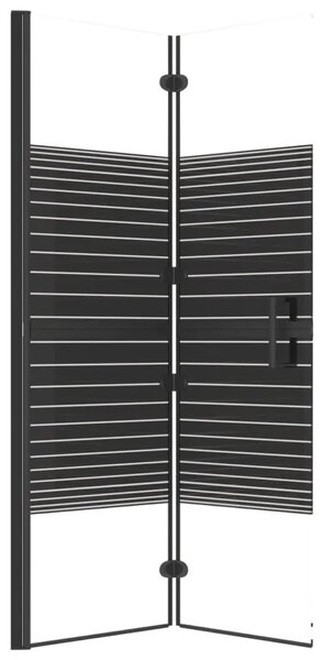 Sklopiva pregrada za tuš ESG 100 x 140 cm crna - 100 x 140 cm 100 x 140 cm