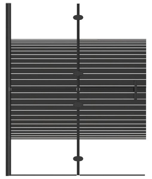 Sklopiva pregrada za tuš ESG 100 x 140 cm crna - 100 x 140 cm 100 x 140 cm