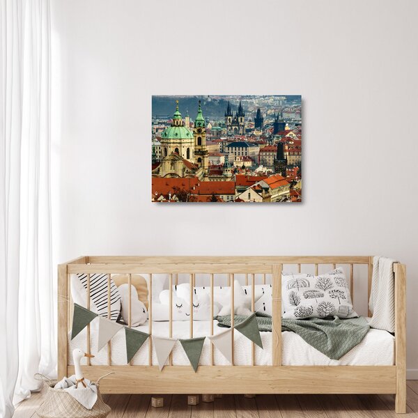 Staklena slika - Panorama Praga (70x50 cm)