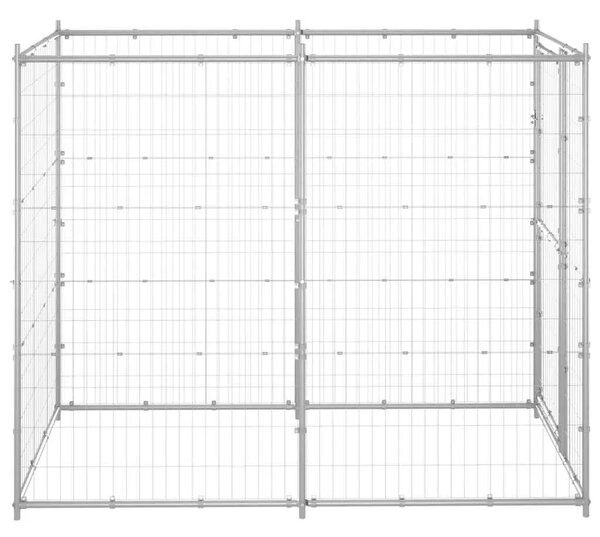 Vanjski kavez za pse od pocinčanog čelika 110 x 220 x 180 cm - Srebrno 110 x 220 x 180 cm 1 Ne
