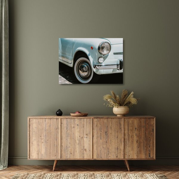 Staklena slika - Retro automobil Fiat (70x50 cm)