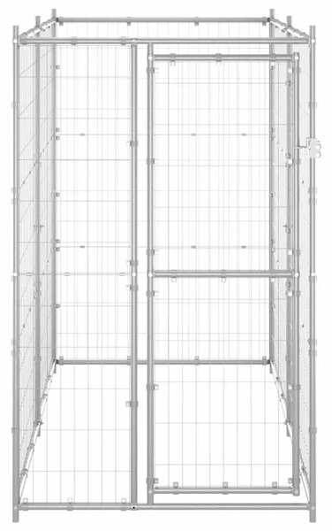 Vanjski kavez za pse od pocinčanog čelika 110 x 220 x 180 cm - Srebrno 110 x 220 x 180 cm 1 Ne