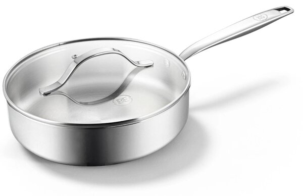 BE Living Duboka tava s poklopcem Stainless Steel 24 cm nehrđajući čelik
