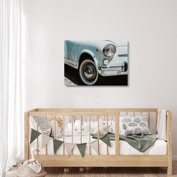 Staklena slika - Retro automobil Fiat (70x50 cm)