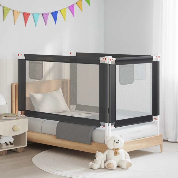Sigurnosna ograda za dječji krevet tamnosiva 150x25 cm tkanina - Tamno siva 150 x 25 cm 1 Tamno siva