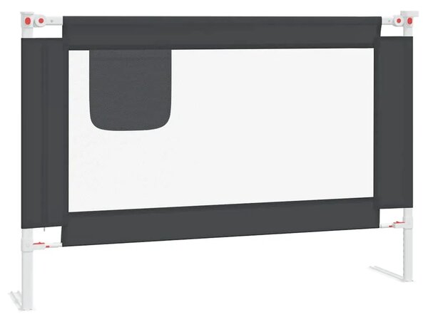 Sigurnosna ograda za dječji krevet tamnosiva 100x25 cm tkanina - Tamno siva 100 x 25 cm 1 Tamno siva
