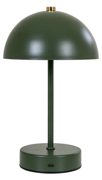 Tamno zelena LED stolna lampa s metalnim sjenilom (visina 25 cm) Holt – House Nordic