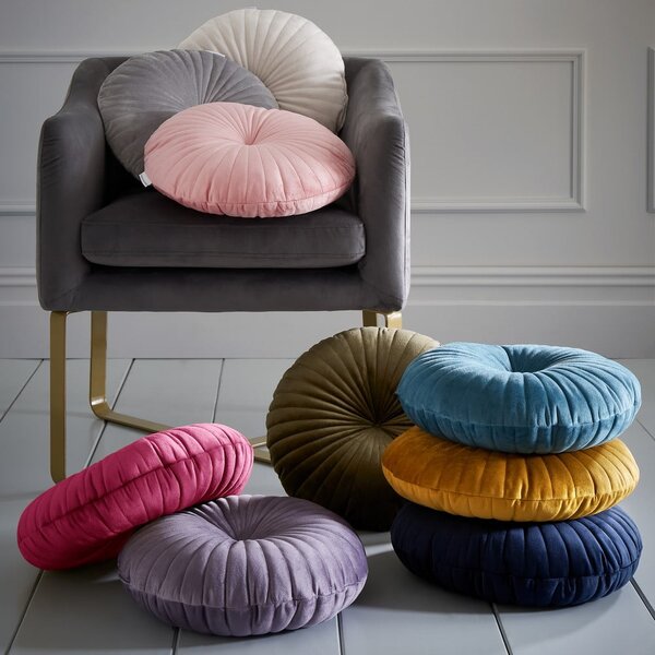 Ukrasni jastuk od samta ø 40 cm Round Soft Touch – Catherine Lansfield