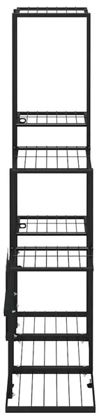 Stalak za cvijeće 94 5 x 25 x 88 cm crni metalni - Crna 1 Bez kotača Crna