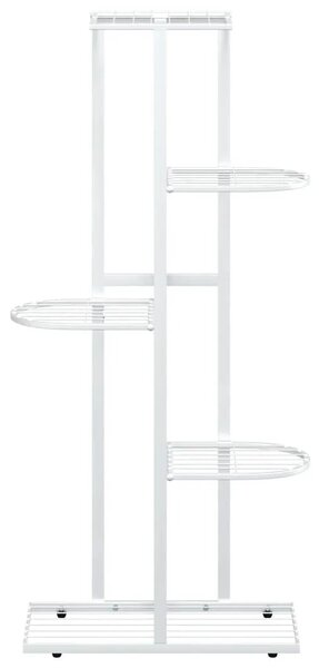 Stalak za cvijeće s 5 razina 43 x 22 x 98 cm bijeli metalni - Bijela 43 x 22 x 98 cm 1 Bijela