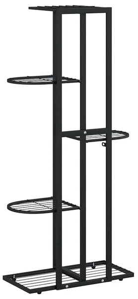 Stalak za cvijeće s 5 razina 43 x 22 x 98 cm crni metalni - Crna 43 x 22 x 98 cm 1 Crna