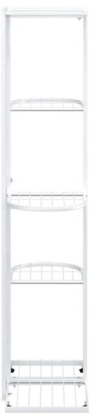 Stalak za cvijeće s 5 razina 43 x 22 x 98 cm bijeli metalni - Bijela 43 x 22 x 98 cm 1 Bijela