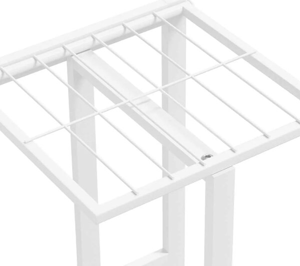 Stalak za cvijeće s 5 razina 43 x 22 x 98 cm bijeli metalni - Bijela 43 x 22 x 98 cm 1 Bijela