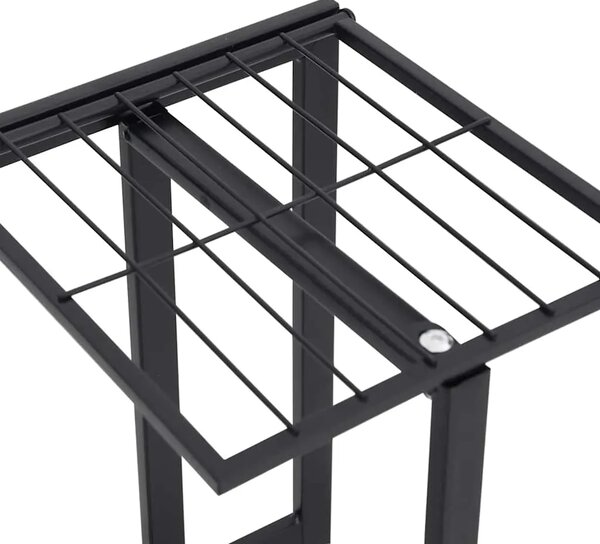 Stalak za cvijeće s 4 razine 43 x 22 x 76 cm crni metalni - Crna 43 x 22 x 76 cm 1 Crna