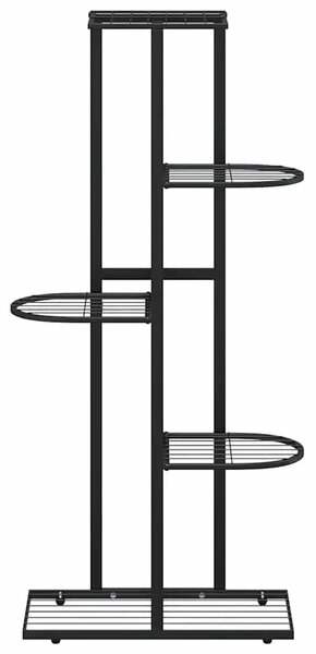 Stalak za cvijeće s 5 razina 43 x 22 x 98 cm crni metalni - Crna 43 x 22 x 98 cm 1 Crna