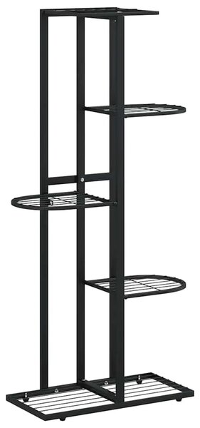 Stalak za cvijeće s 5 razina 43 x 22 x 98 cm crni metalni - Crna 43 x 22 x 98 cm 1 Crna