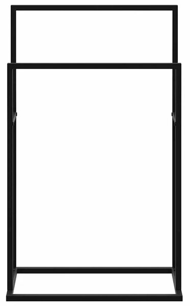 Samostojeći stalak za ručnike crni 48 x 24 x 78 5 cm željezni - Crna 48 x 24 x 78.5 cm Crna 48 x 24 x 78.5 cm