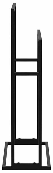 Samostojeći stalak za ručnike crni 48 x 24 x 78 5 cm željezni - Crna 48 x 24 x 78.5 cm Crna 48 x 24 x 78.5 cm
