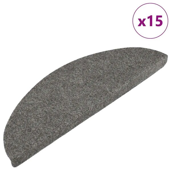 Ljepljivi tepisi za stepenice 15 kom 56x17x3 cm sivi - Siva 56 x 17 x 3 cm 15 Siva