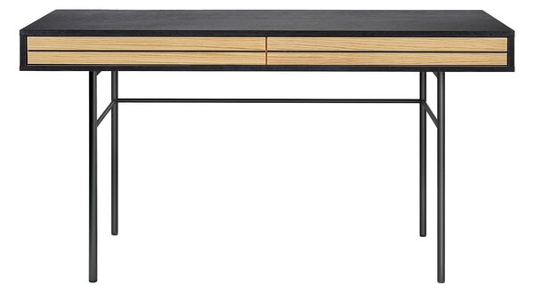 Radni stol Black Woodman Stripe, 130 x 60 cm