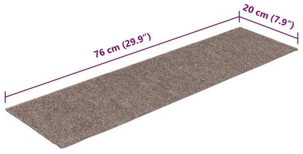 Prostirke za stepenice samoljepljive 15 kom 76x20 cm bež pravokutne - Bež 76 x 20 cm 15 Bež