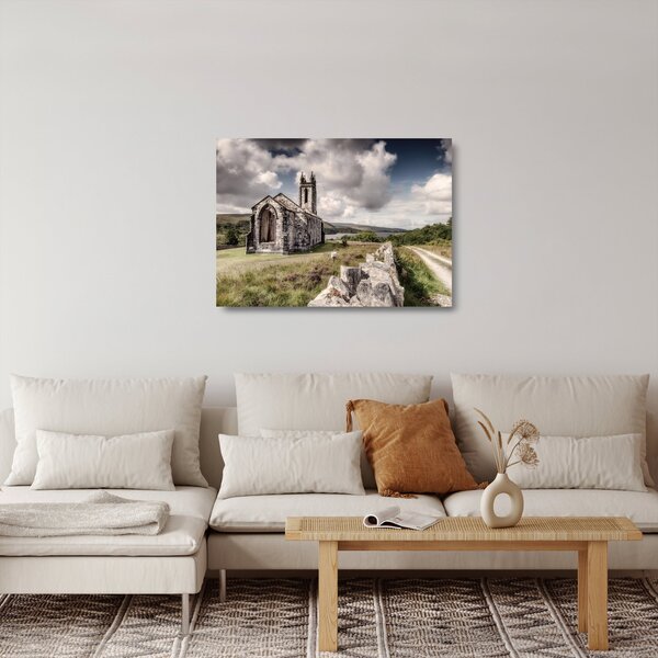 Staklena slika - Irska crkva (70x50 cm)