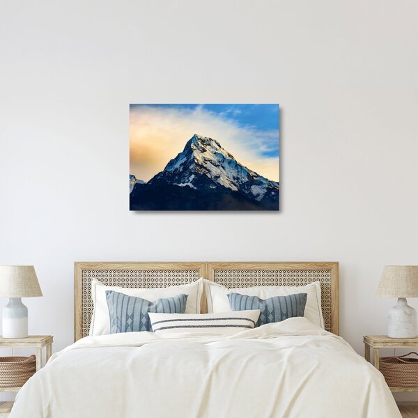 Staklena slika snježnih planina, Nepal (70x50 cm)