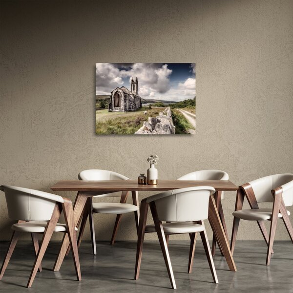 Staklena slika - Irska crkva (70x50 cm)