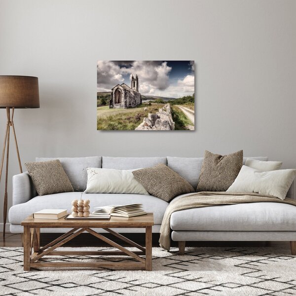 Staklena slika - Irska crkva (70x50 cm)