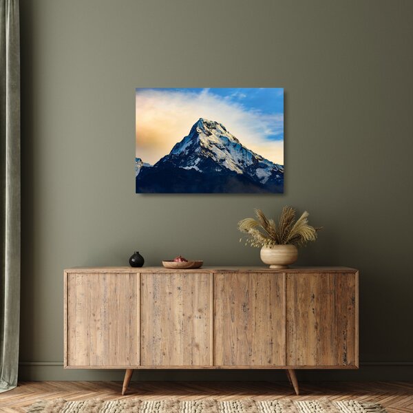 Staklena slika snježnih planina, Nepal (70x50 cm)