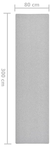 Dugi tepih svjetlosivi 80 x 300 cm - Svjetlosiva 80 x 300 cm Svjetlosiva 80 x 300 cm