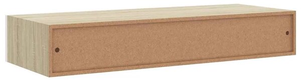Zidne police s ladicama 2 kom. hrast i bijela 60x23 5x10 cm MDF - Boja hrasta i bijela 60 x 23.5 x 10 cm 2 1