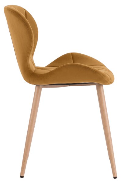 Stolica za blagovaonicu MANGO VELVET, senf boje