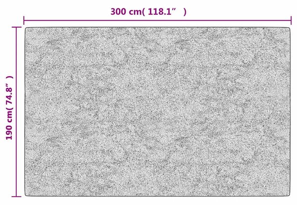 Perivi tepih 190 x 300 cm sivo-bijeli - Siva i bijela 190 x 300 cm Siva i bijela 190 x 300 cm