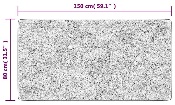 Perivi tepih 80 x 150 cm crno-zlatni - Crna 80 x 150 cm Crna 80 x 150 cm