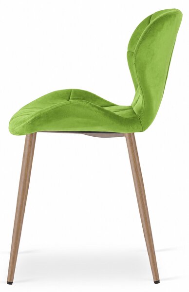 Blagovaonska stolica MANGO VELVET, svijetlo zelena